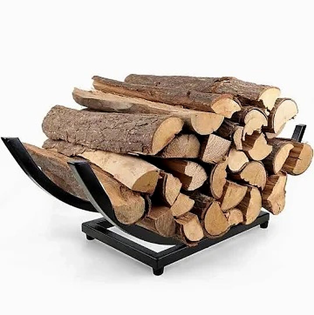 Stacked firewood, hardwood and softwood